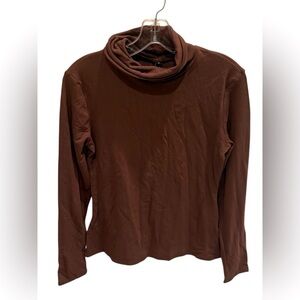 Sunbs Workout Brown Turtleneck Blouse Sweater Size Small New with Tags